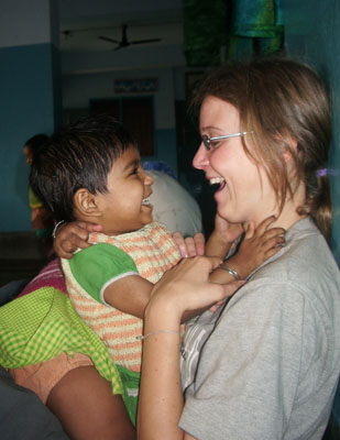 Volunteering at a Mother Theresa project=
