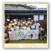 Ross volunteered as a community teacher and on an environment project in Fiji