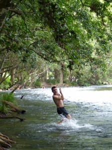 Making a splash in the Little Mulgrave River :)