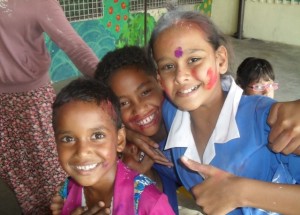Indian Holi Celebrations Joana, Shameeza, Luisa