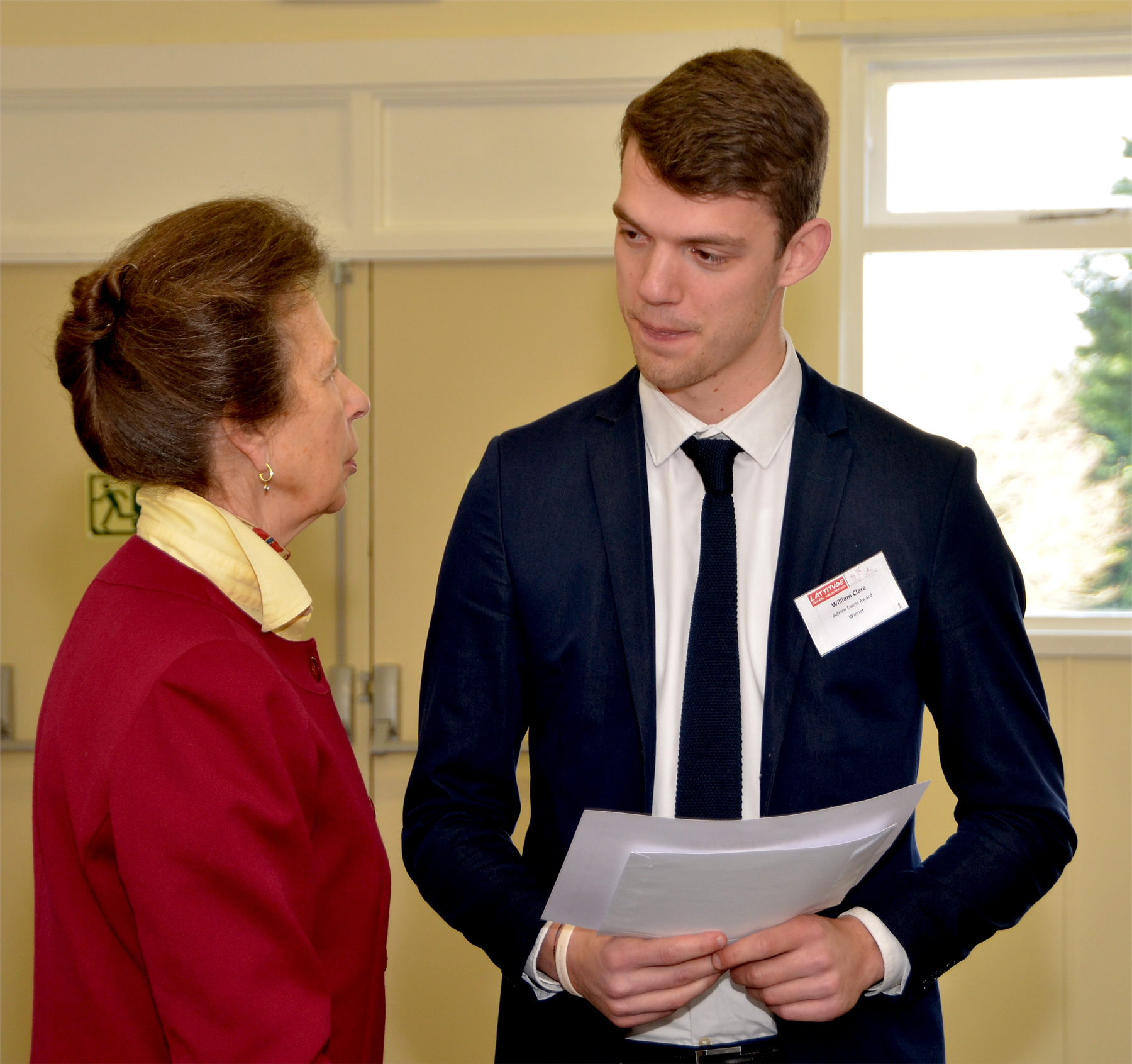 The Princess Royal Presenting the Adrian Evans Award